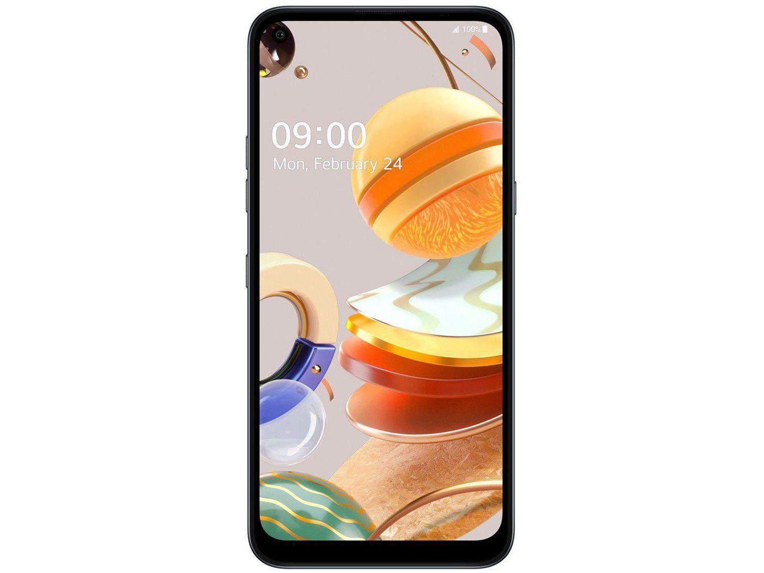 Smartphone LG K61 128GB Titânio 4G Octa-Core - 4GB RAM 6,53” Câm. Quádrupla + Selfie 16MP