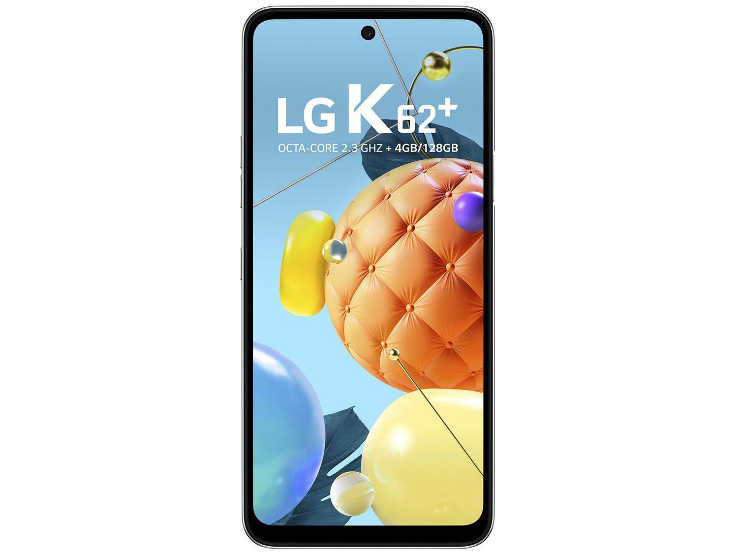 Smartphone LG K62+ 128GB Branco 4G Octa-Core - 4GB RAM Tela 6,59” Câm. Quádrupla + Selfie 28MP