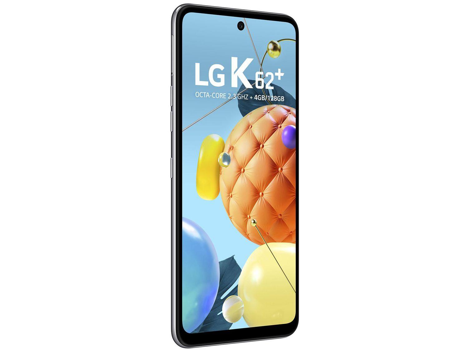 Smartphone LG K62+ 128GB Branco 4G Octa-Core - 4GB RAM Tela 6,59” Câm. Quádrupla + Selfie 28MP