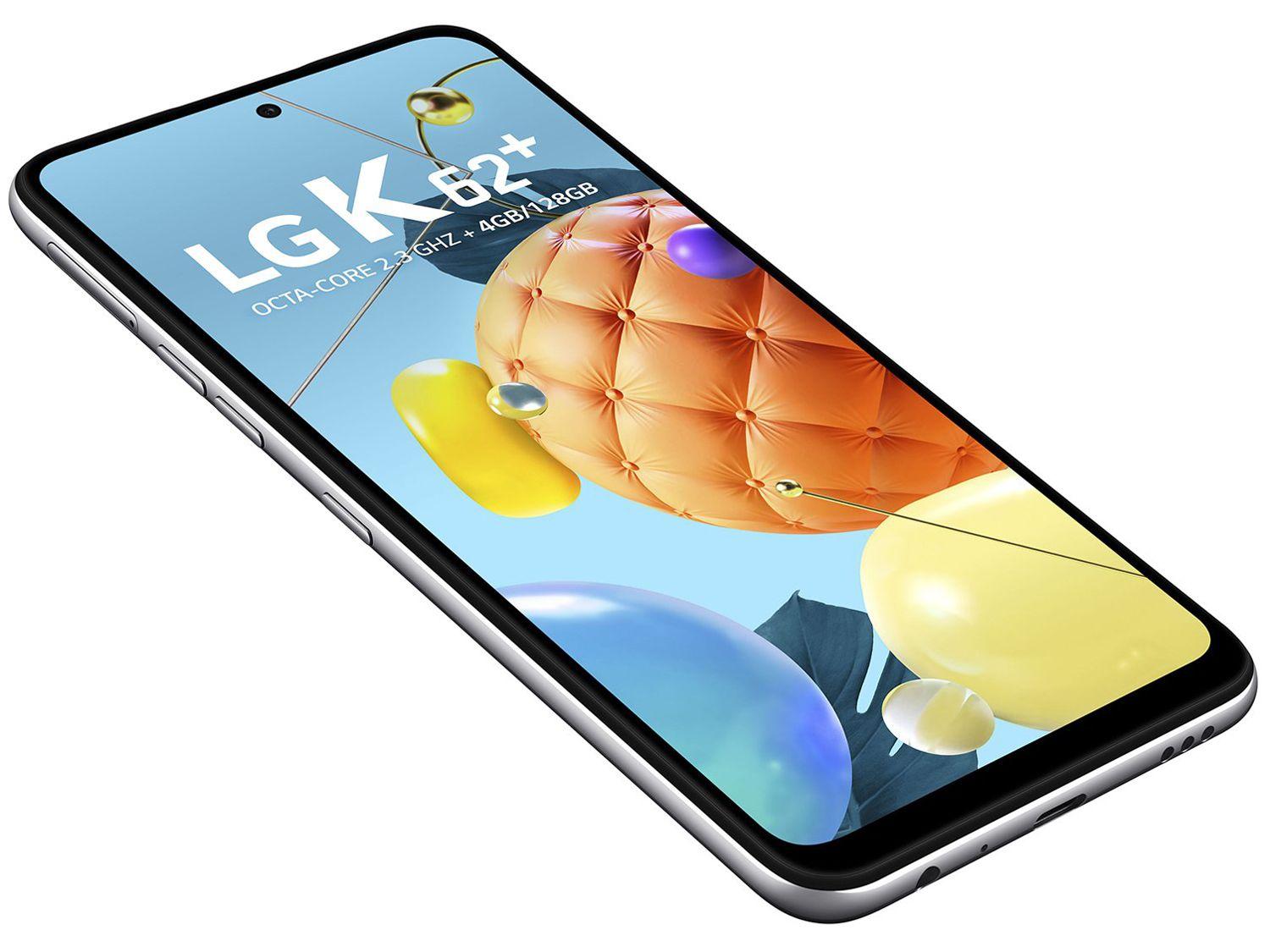 Smartphone LG K62+ 128GB Branco 4G Octa-Core - 4GB RAM Tela 6,59” Câm. Quádrupla + Selfie 28MP