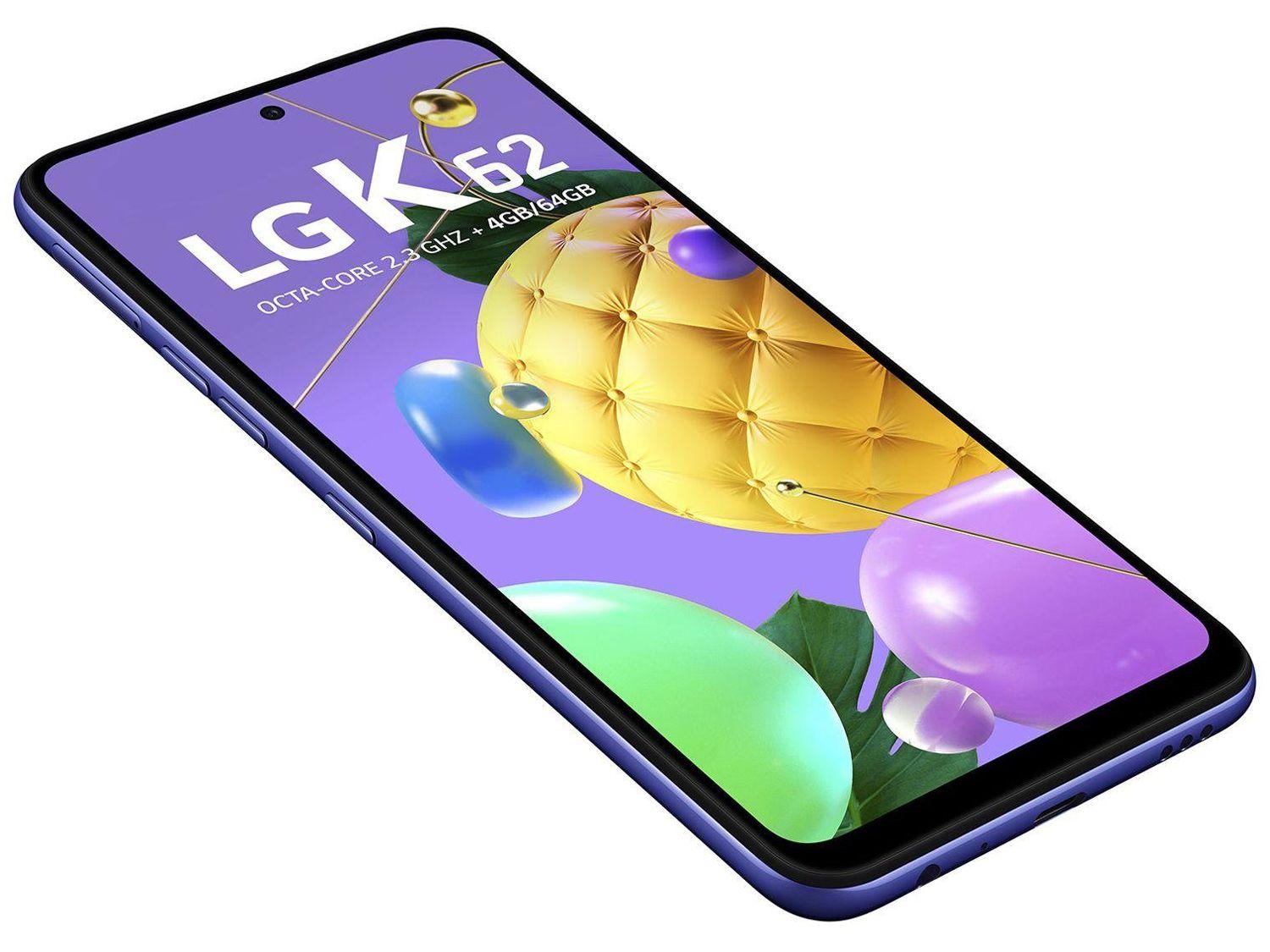 Smartphone LG K62 64GB Azul 4G Octa-Core 4GB RAM Tela 6,59” Câm. Quádrupla + Selfie 13MP