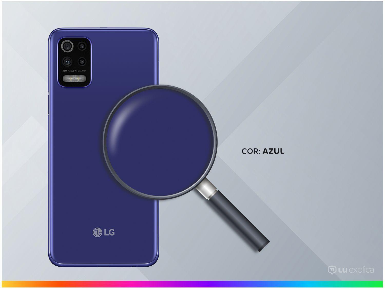 Smartphone LG K62 64GB Azul 4G Octa-Core 4GB RAM Tela 6,59” Câm. Quádrupla + Selfie 13MP