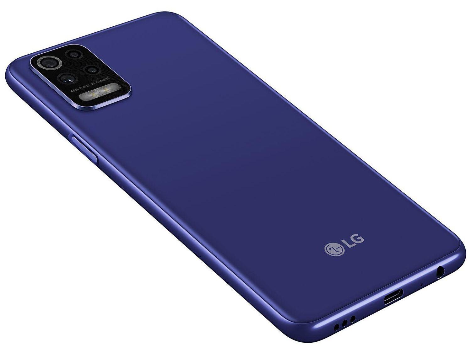 Smartphone LG K62 64GB Azul 4G Octa-Core 4GB RAM Tela 6,59” Câm. Quádrupla + Selfie 13MP
