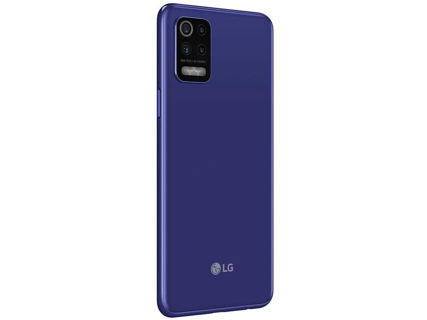 Smartphone LG K62 64GB Azul 4G Octa-Core 4GB RAM Tela 6,59” Câm. Quádrupla + Selfie 13MP