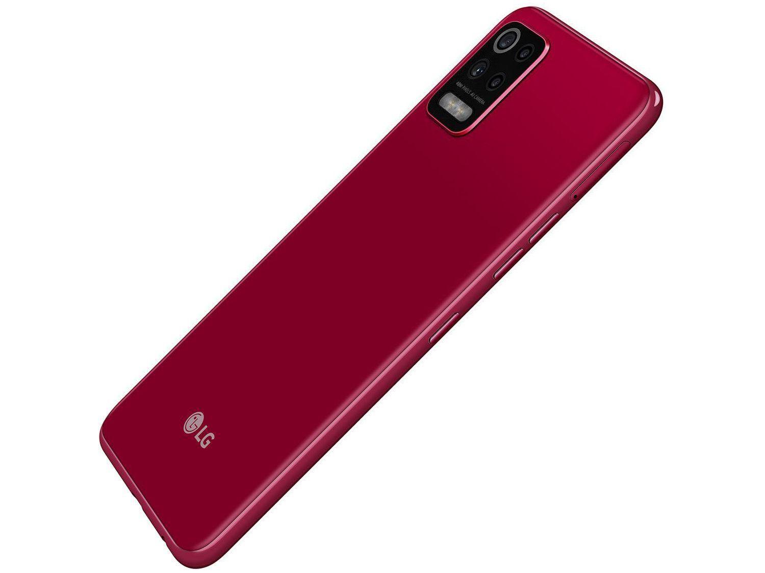 Smartphone LG K62 64GB Vermelho 4G Octa-Core - 4GB RAM Tela 6,59” Câm. Quádrupla + Selfie 13MP