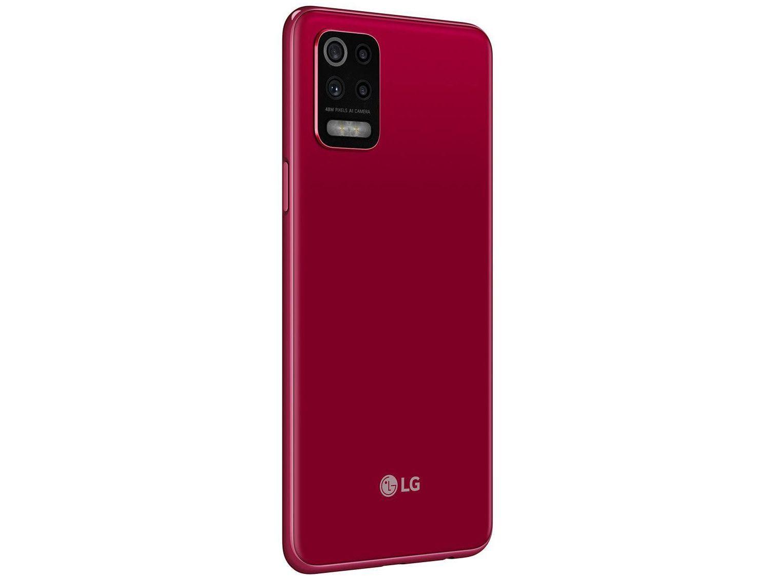 Smartphone LG K62 64GB Vermelho 4G Octa-Core - 4GB RAM Tela 6,59” Câm. Quádrupla + Selfie 13MP