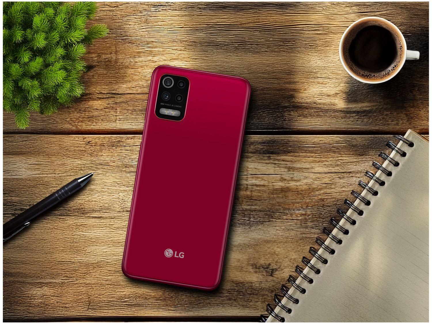 Smartphone LG K62 64GB Vermelho 4G Octa-Core - 4GB RAM Tela 6,59” Câm. Quádrupla + Selfie 13MP