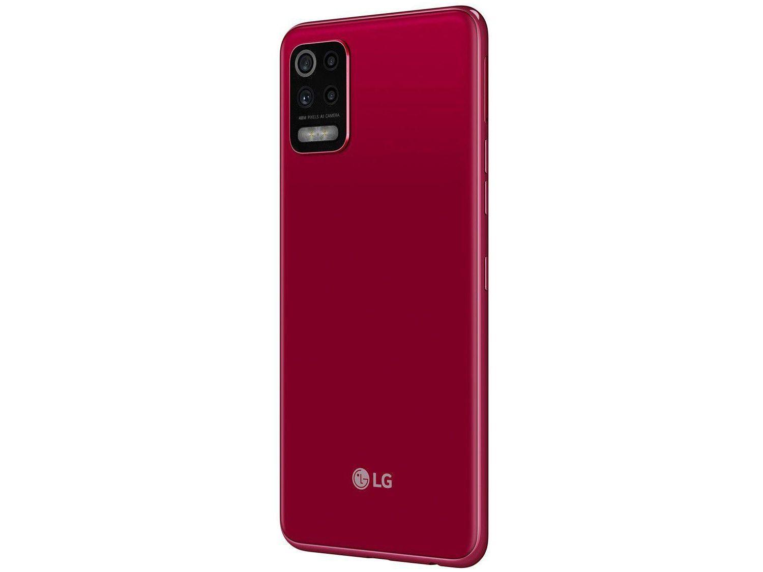 Smartphone LG K62 64GB Vermelho 4G Octa-Core - 4GB RAM Tela 6,59” Câm. Quádrupla + Selfie 13MP