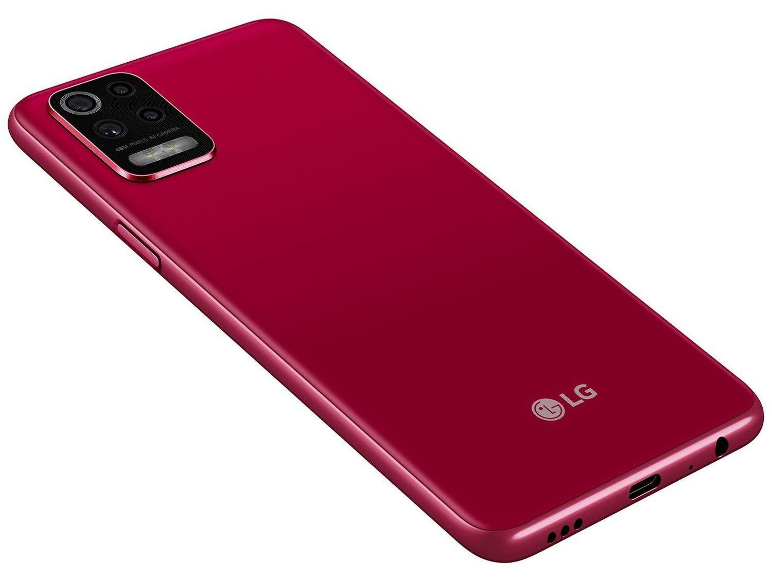 Smartphone LG K62 64GB Vermelho 4G Octa-Core - 4GB RAM Tela 6,59” Câm. Quádrupla + Selfie 13MP