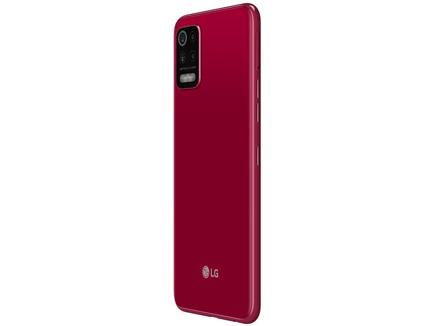 Smartphone LG K62 64GB Vermelho 4G Octa-Core - 4GB RAM Tela 6,59” Câm. Quádrupla + Selfie 13MP