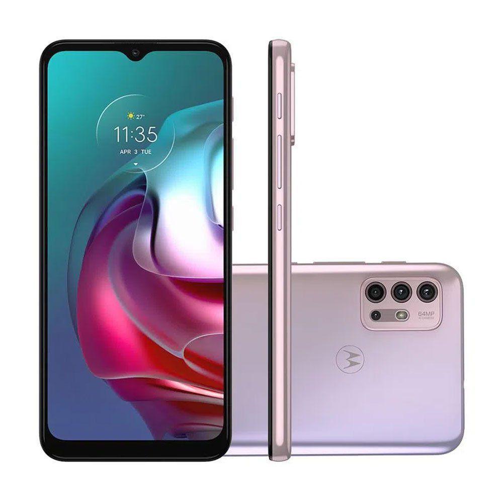 Smartphone Motorola Moto G30 128Go Violet - Débloqué, Double SIM, écran 6,5", 4G, Android, Occasion