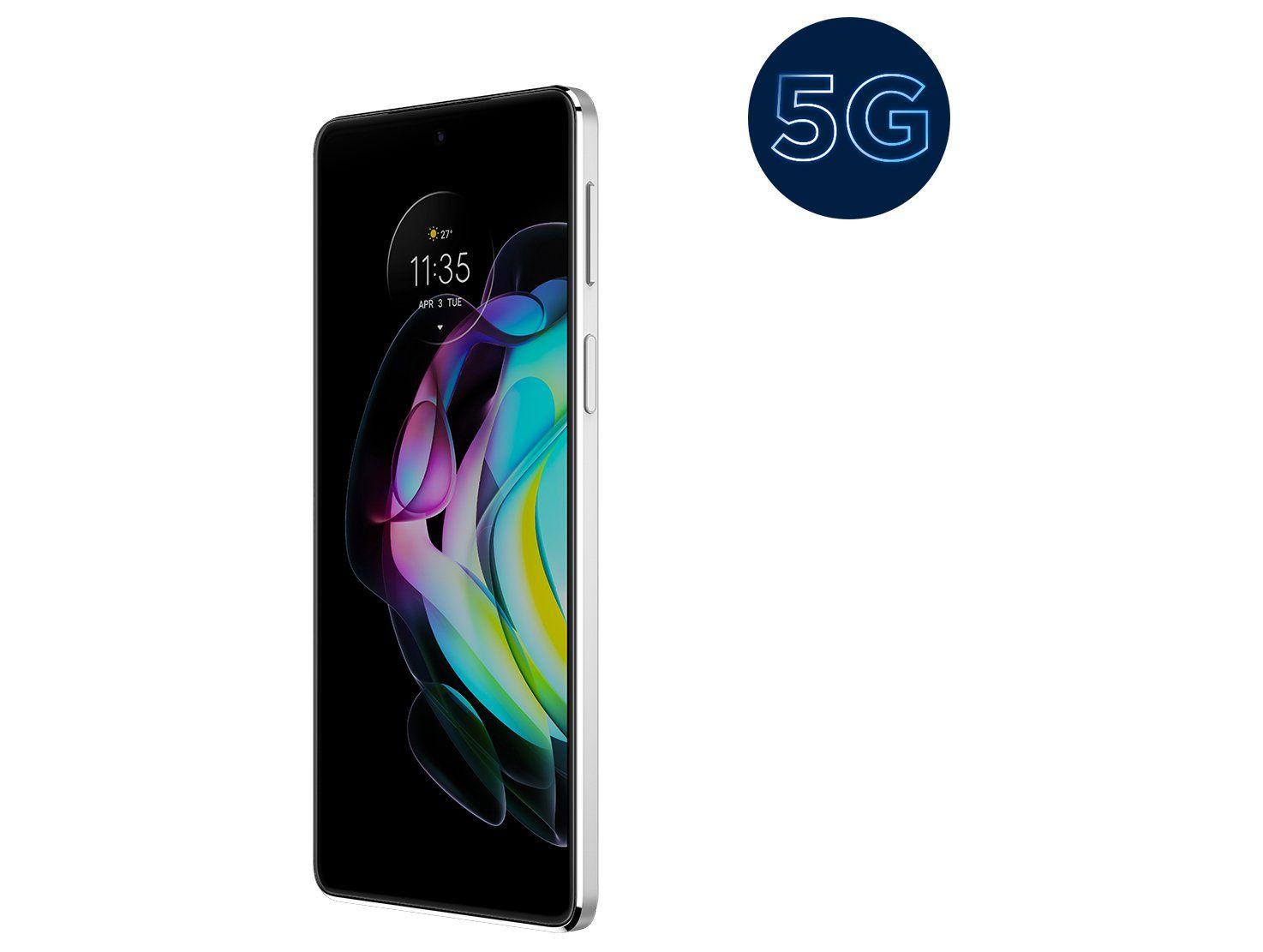 Smartphone Motorola Edge 20 128GB Branco 5G 8GB RAM Tela 6,7” Câm