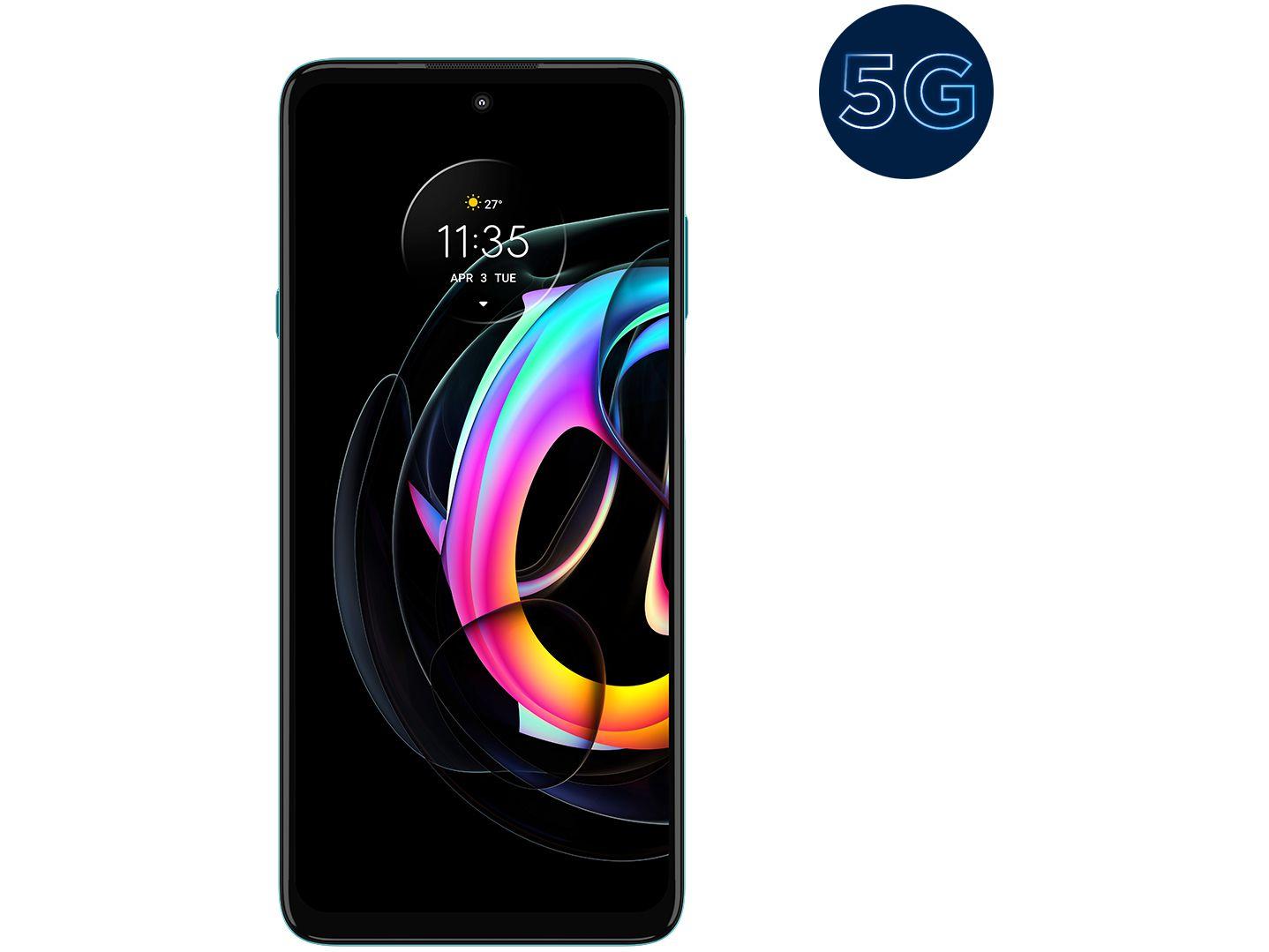 Smartphone Motorola Edge 20 Lite 128GB Verde 5G 6GB RAM Tela 6,7” Câm. Tripla + Selfie 32MP