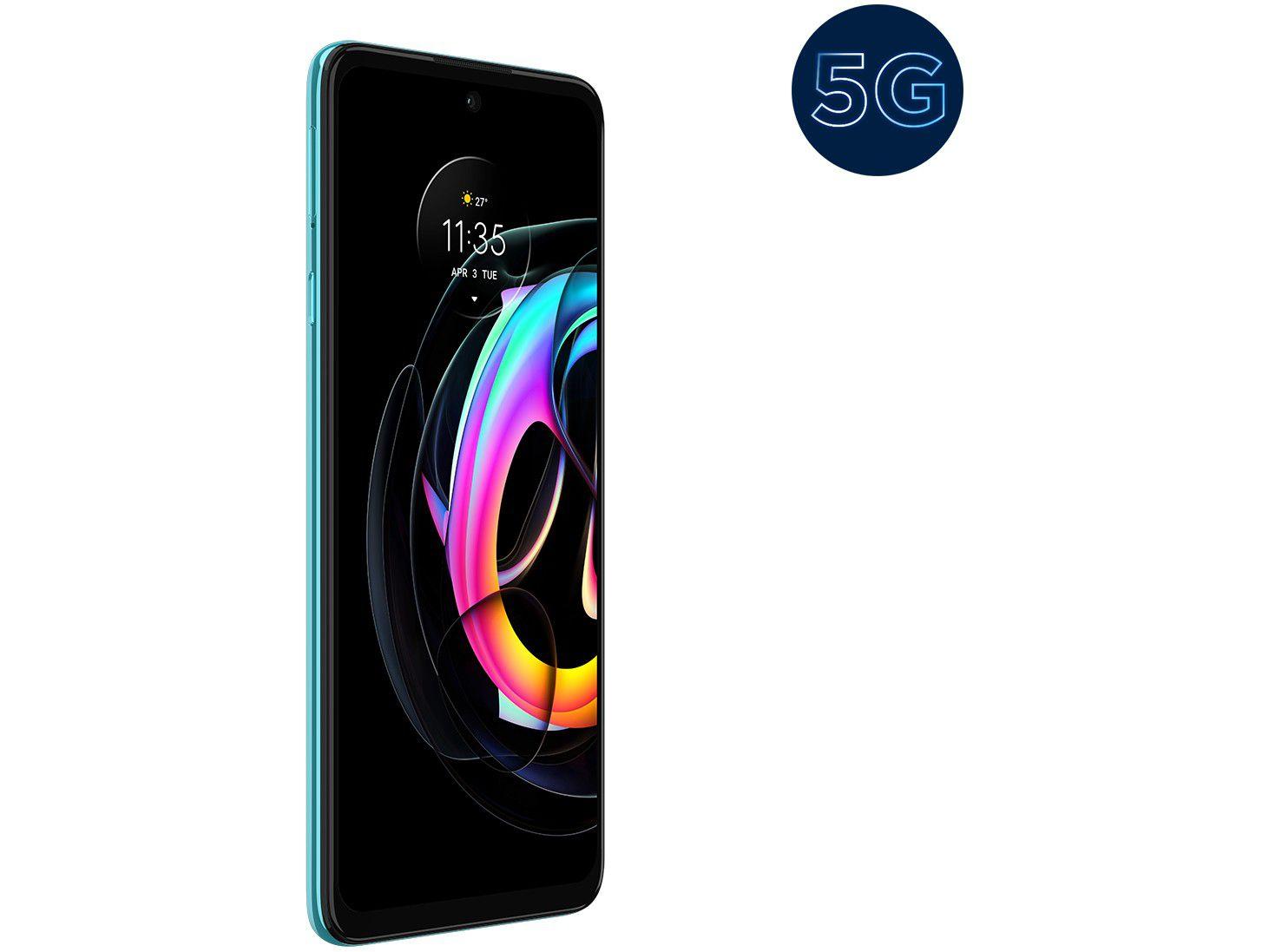 Smartphone Motorola Edge 20 Lite 128GB Verde 5G 6GB RAM Tela 6,7” Câm. Tripla + Selfie 32MP
