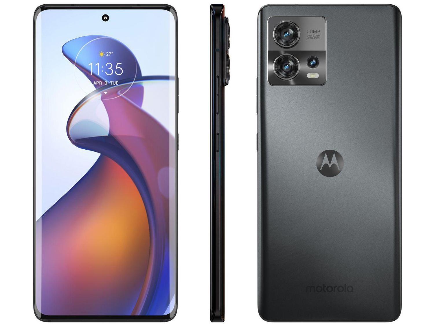 Smartphone Motorola Edge 30 Fusion 256GB Preto 5G 4GB RAM 6,6” Câm. Tripla + Selfie 32MP