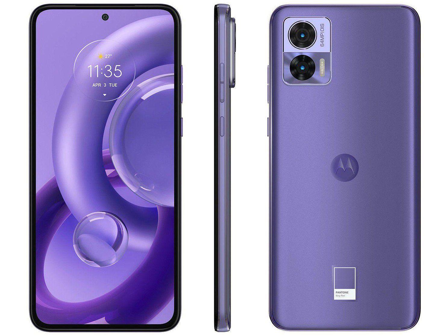 Smartphone Motorola Edge 30 Neo 256GB Lilás 5G Octa-Core 4GB RAM 6,3” Câm. Dupla + Selfie 32M