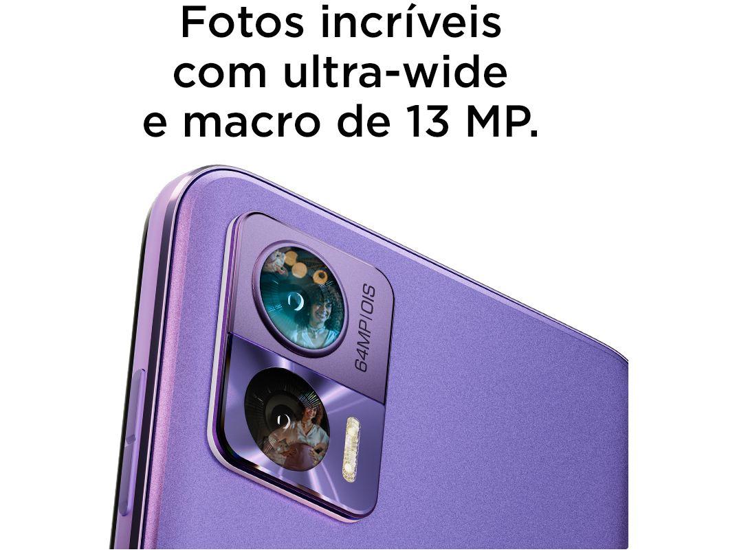 Smartphone Motorola Edge 30 Neo 256GB Lilás 5G Octa-Core 4GB RAM 6,3” Câm. Dupla + Selfie 32MP