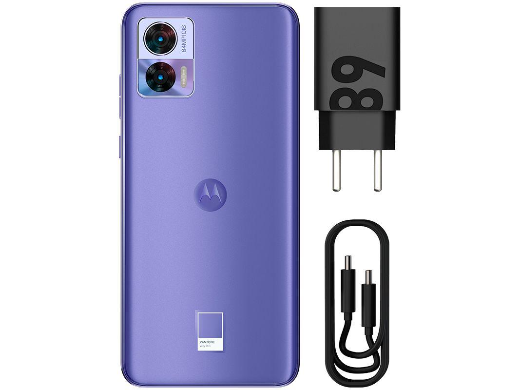 Smartphone Motorola Edge 30 Neo 256GB Lilás 5G Octa-Core 4GB RAM 6,3” Câm. Dupla + Selfie 32MP