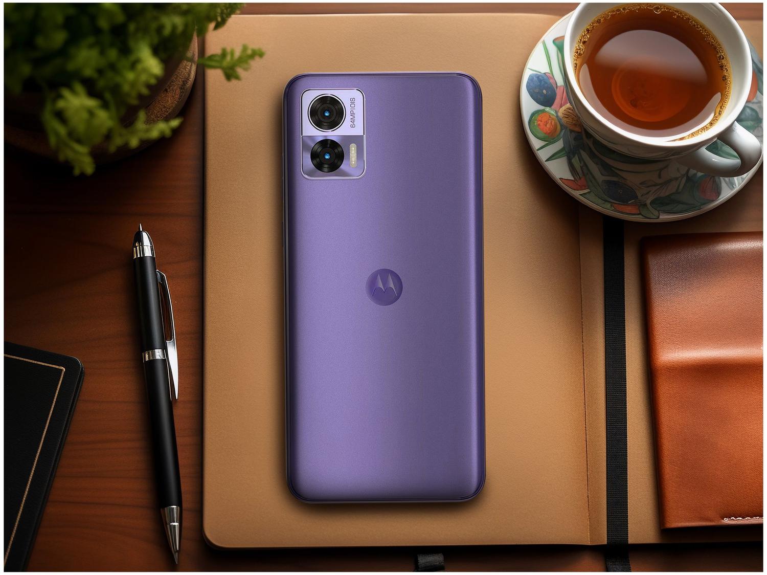 Smartphone Motorola Edge 30 Neo 256GB Lilás 5G Octa-Core 4GB RAM 6,3” Câm. Dupla + Selfie 32MP