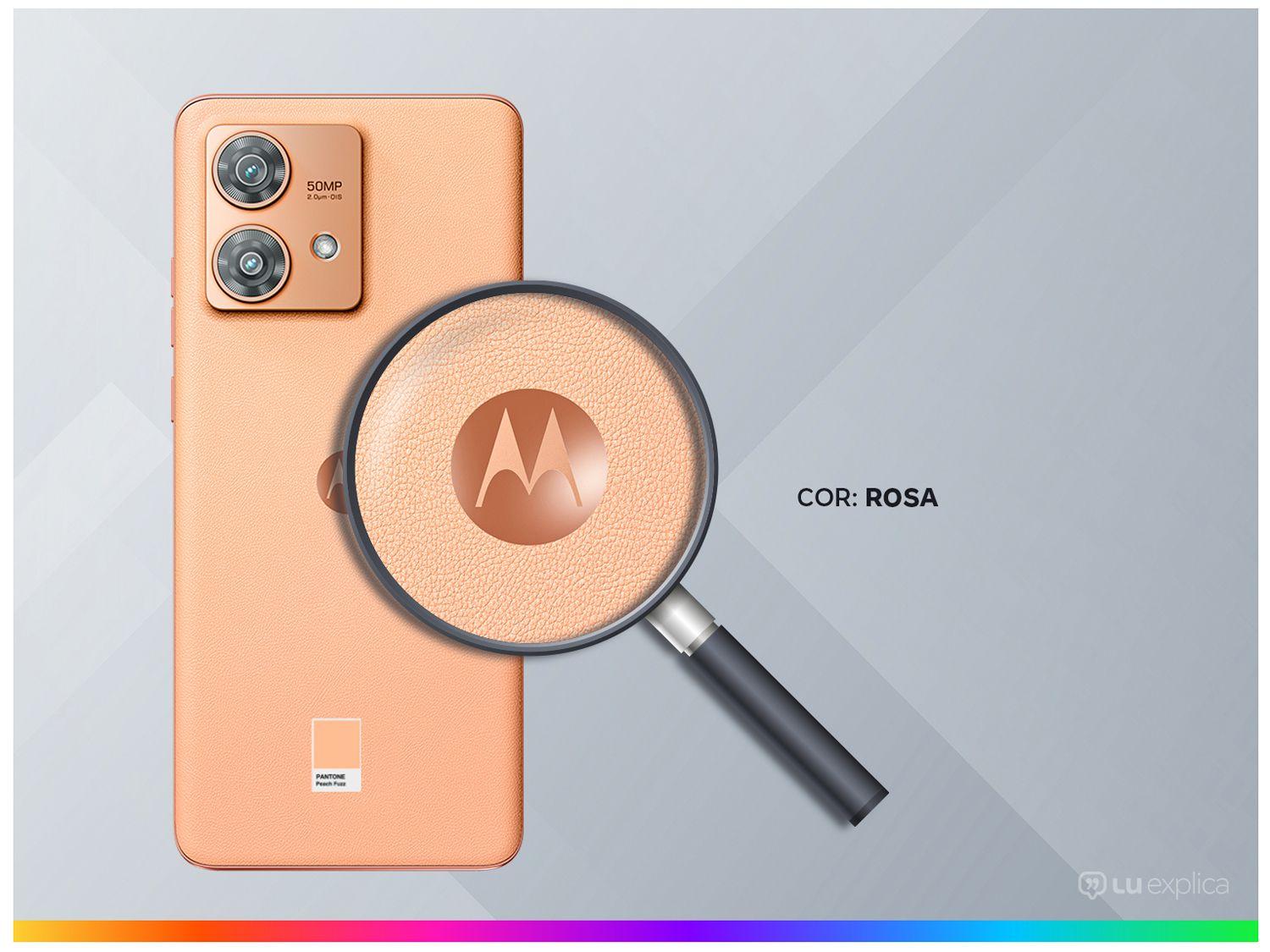 Smartphone Motorola Edge 40 Neo 256GB 5G 8GB RAM Rosa 6,55" Câm. Dupla + Selfie 32MP Dual Chip