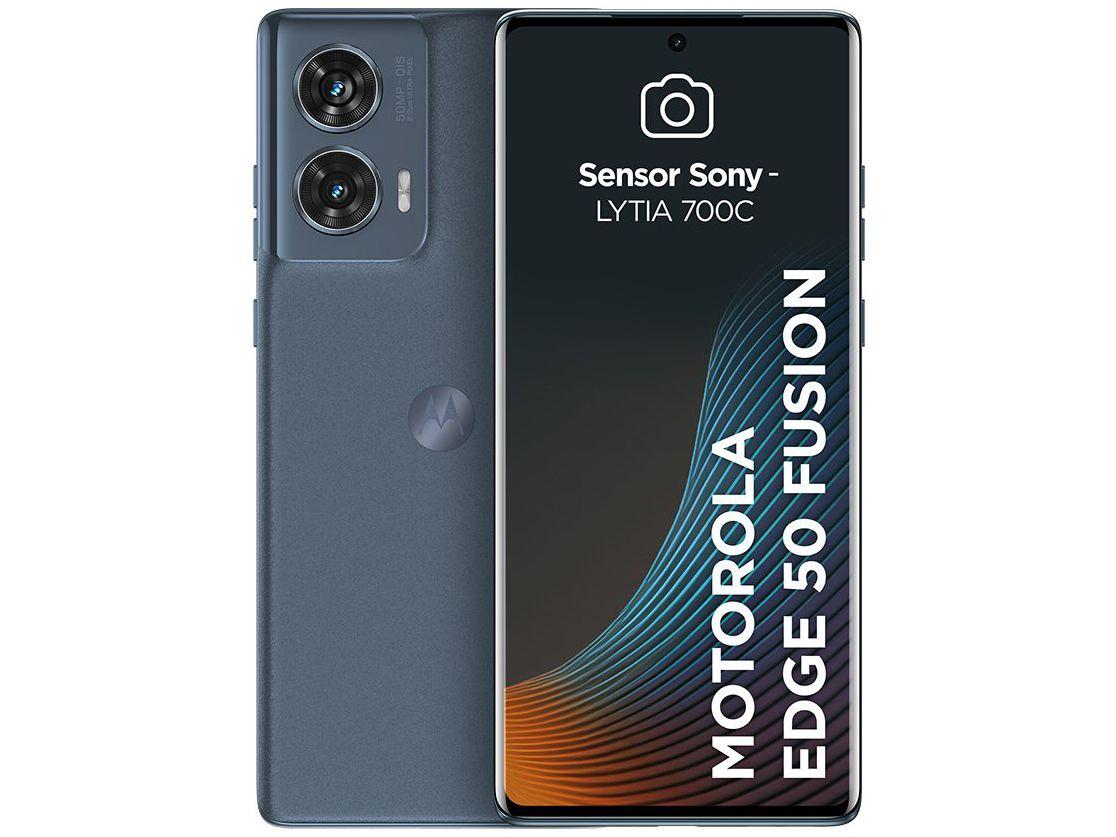 Smartphone Motorola Edge 50 Fusion 256GB Blue Teal 5G 8GB RAM 6,7" Câmera Sony Dupla Selfie 32MP Dual Chip