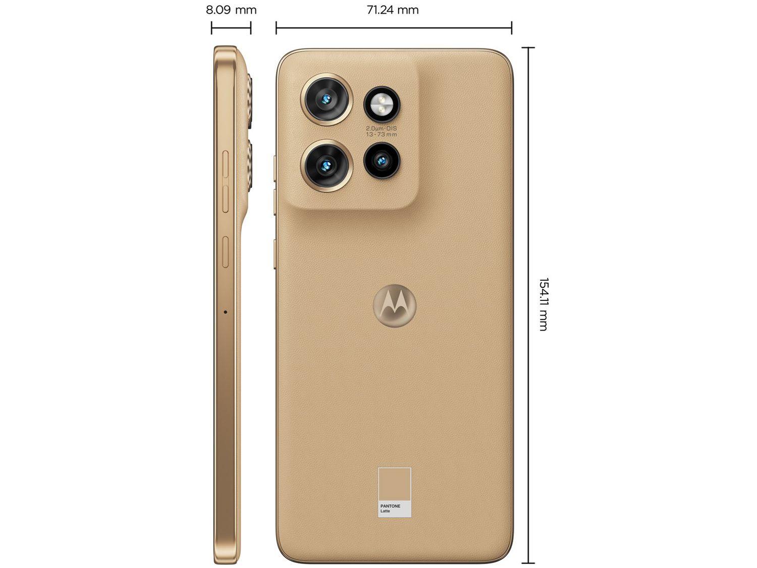 Smartphone Motorola Edge 50 Neo 256GB Latte (Marrom) 5G 8GB RAM 6,4" Câm. Tripla + Selfie 32MP