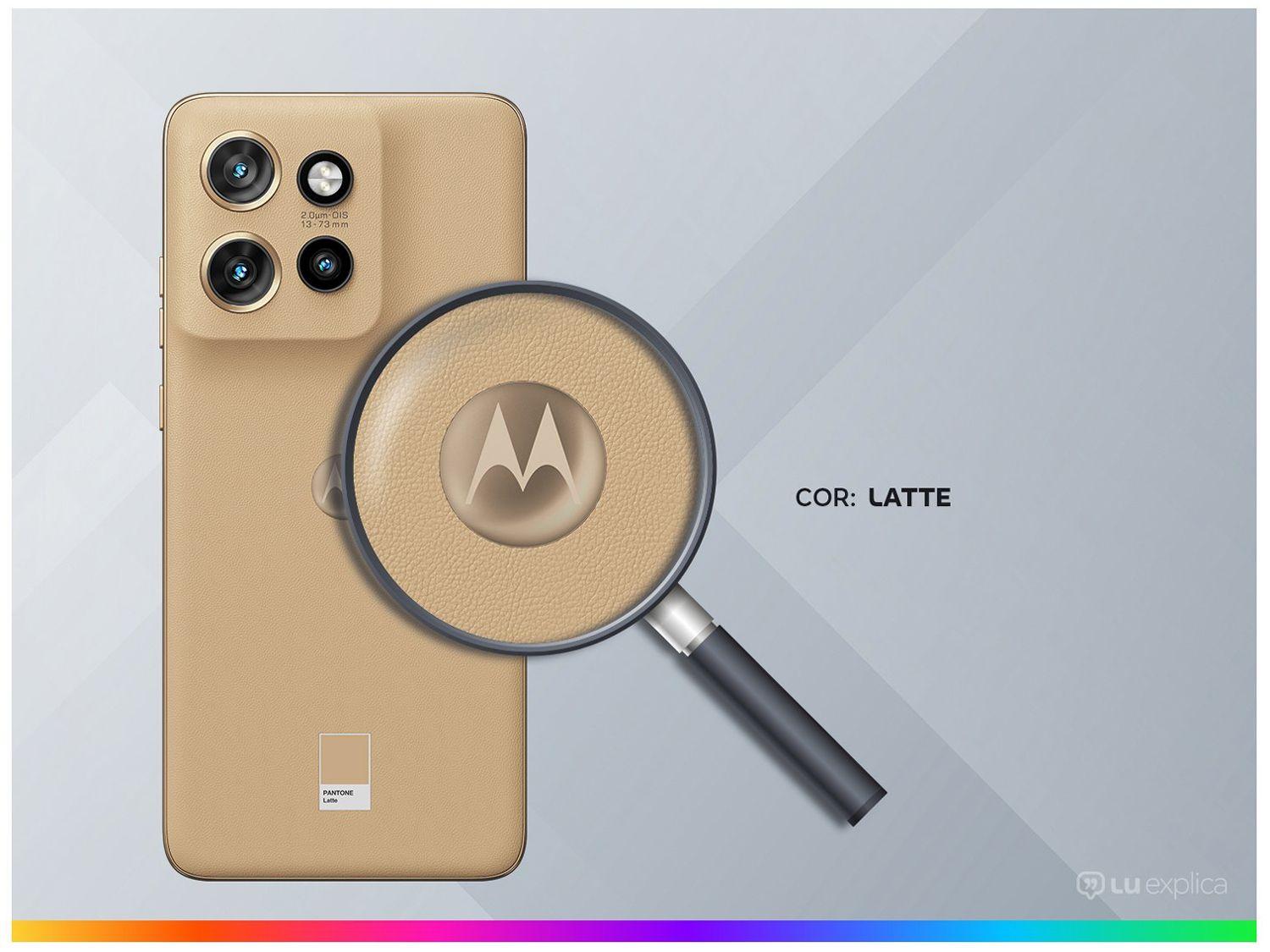 Smartphone Motorola Edge 50 Neo 256GB Latte (Marrom) 5G 8GB RAM 6,4" Câm. Tripla + Selfie 32MP