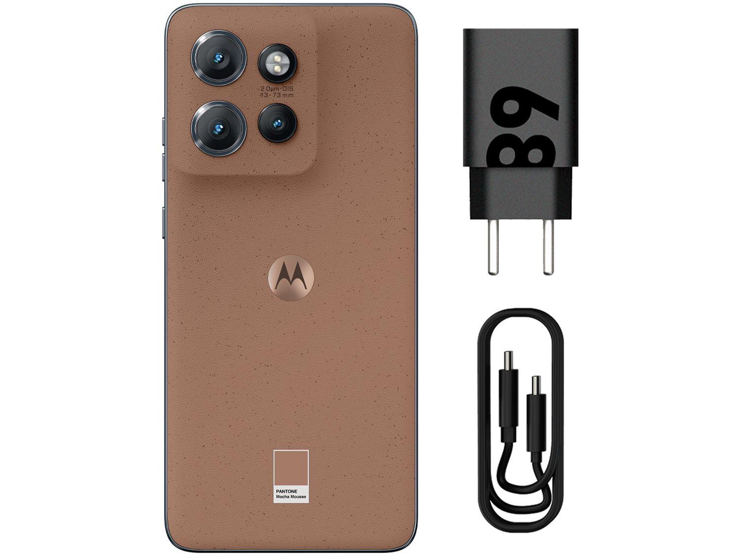 Smartphone Motorola Edge 50 Neo 256GB Mocha Mousse 5G 8GB RAM 6,4" Câm. Tripla + Selfie 32MP