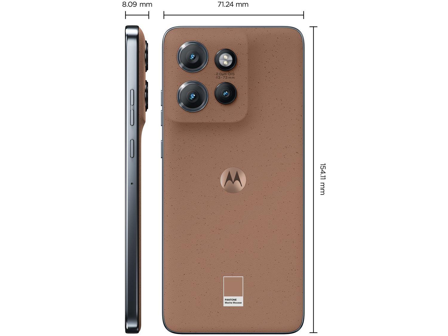 Smartphone Motorola Edge 50 Neo 256GB Mocha Mousse 5G 8GB RAM 6,4" Câm. Tripla + Selfie 32MP