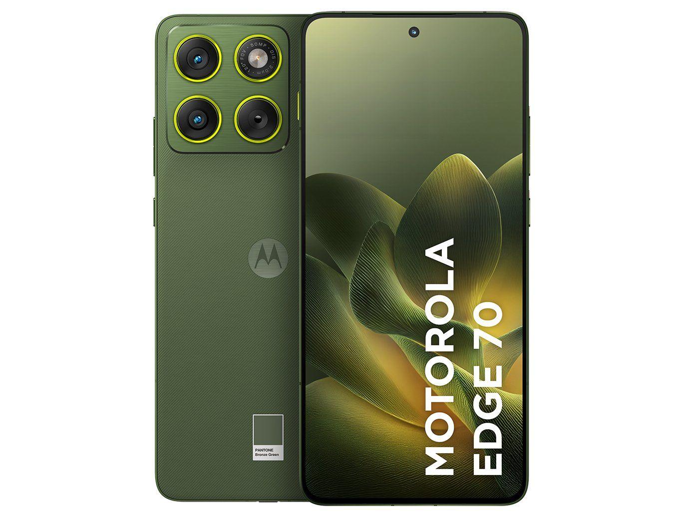 Smartphone Motorola Edge 70 5G 256GB 24GB (8GB RAM + 16GB RAM Boost) Ultrafino 3 Câmeras 50MP Tela 1.5K Extreme Amoled 120Hz| 256GB - Verde Escuro