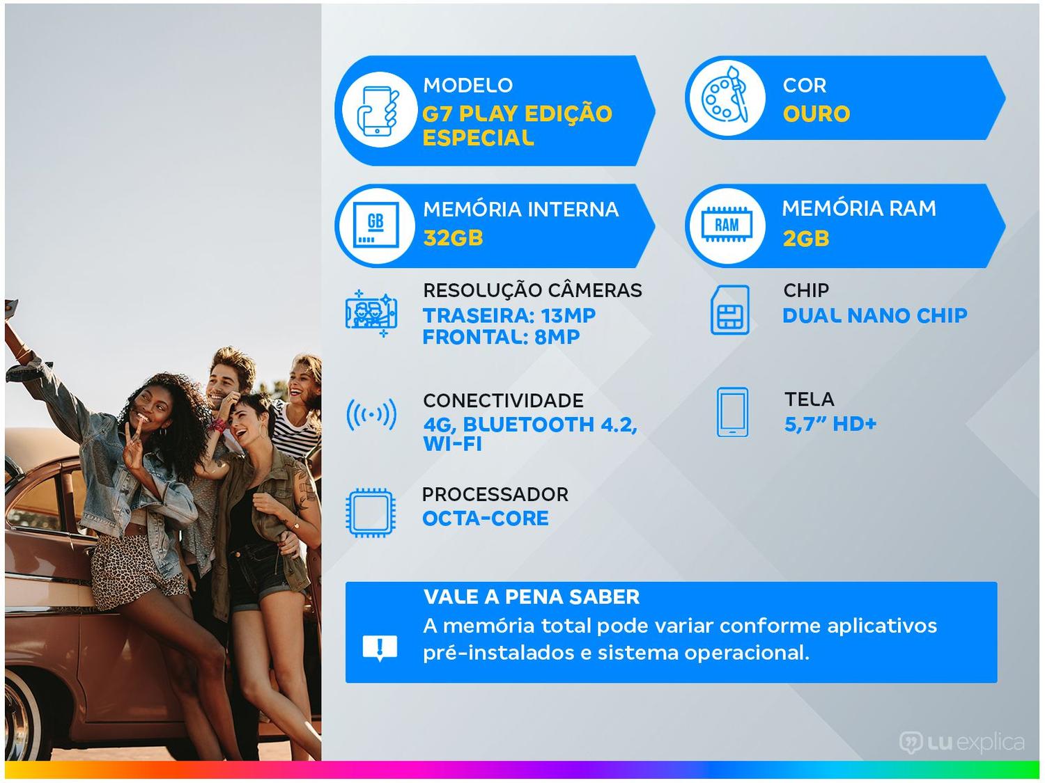 Smartphone Motorola G7 Play Edição Especial 32GB