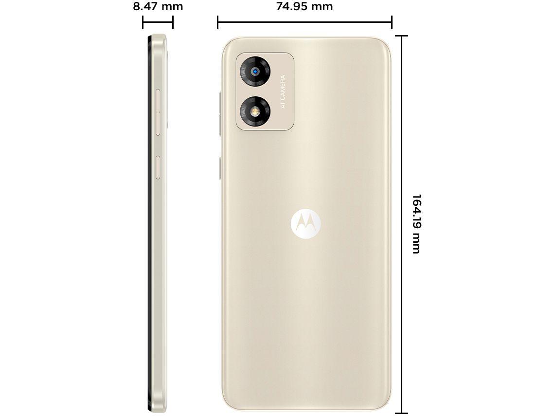 Smartphone Motorola Moto E13 64GB Off-White 4G Octa-Core 4GB RAM 6,5" Câm. 13MP + Selfie 5MP Dual Chip