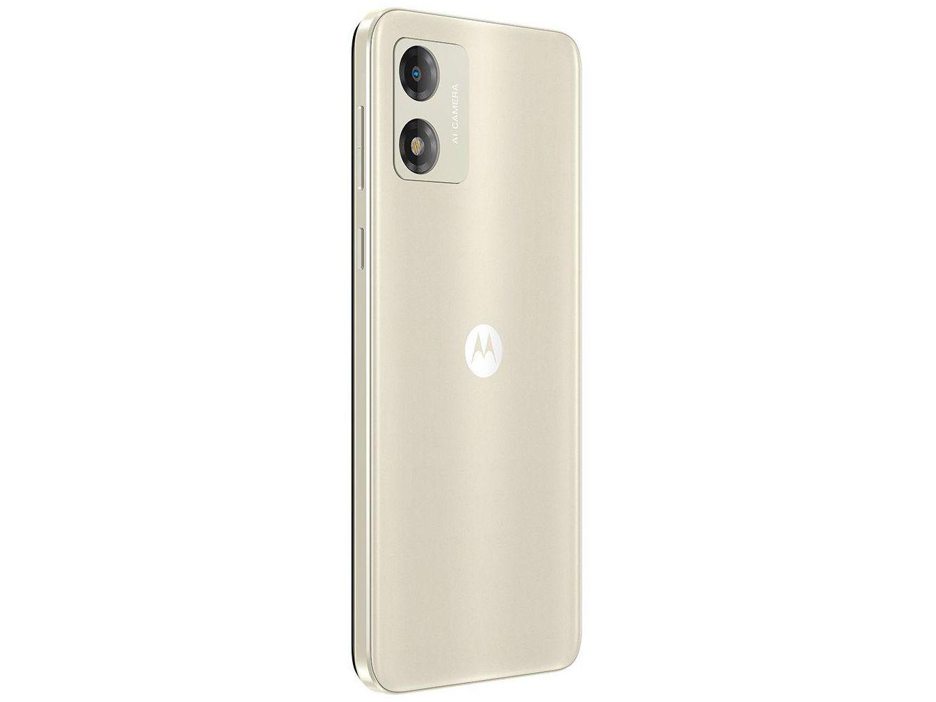 Smartphone Motorola Moto E13 64GB Off-White 4G Octa-Core 4GB RAM 6,5" Câm. 13MP + Selfie 5MP Dual Chip