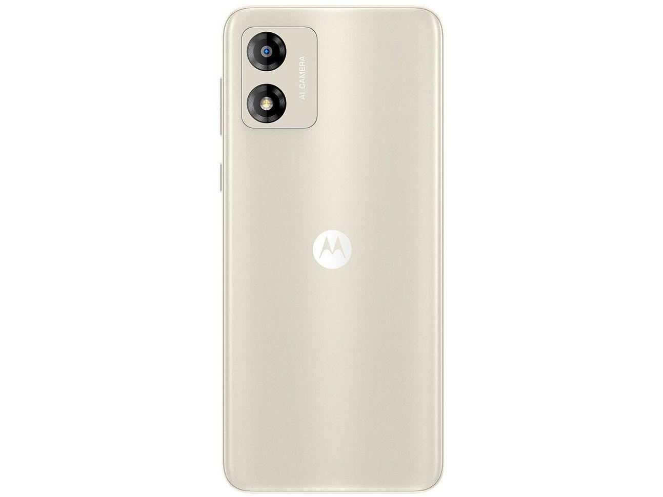 Smartphone Motorola Moto E13 64GB Off-White 4G Octa-Core 4GB RAM 6,5" Câm. 13MP + Selfie 5MP Dual Chip
