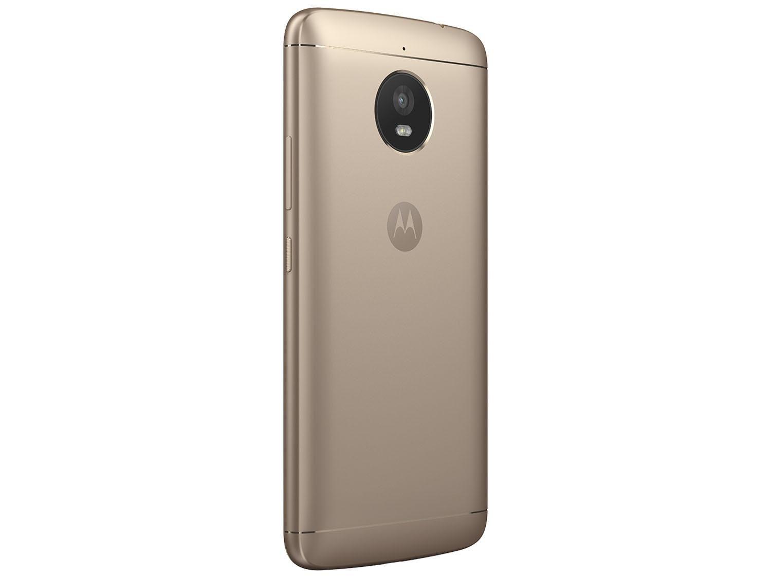 Smartphone Motorola Moto E4 Plus Dourado 16GB, Tela 5.5, Dual Chip, Android  7.0, Bateria 5.000 mAh, Câmera 13MP, Processador Quad-Core e 2GB RAM