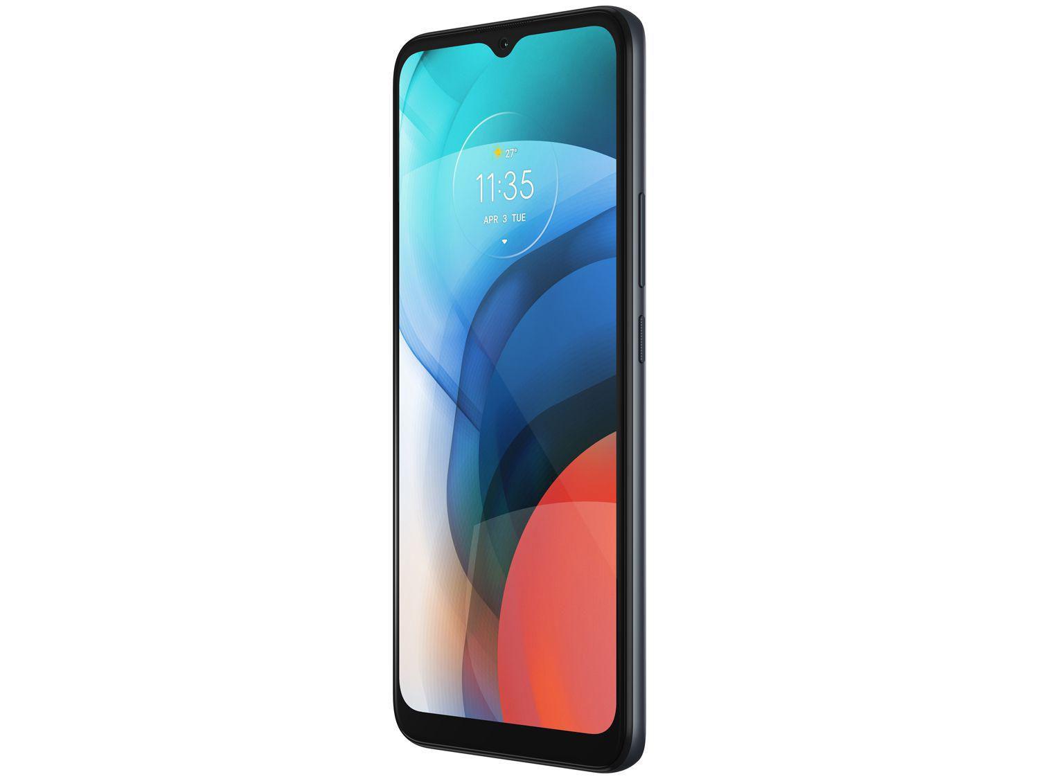 Smartphone Motorola Moto E7 32GB Cinza Metálico 4G Octa-Core 2GB RAM 6,5” Câm. Dupla + Selfie 5MP