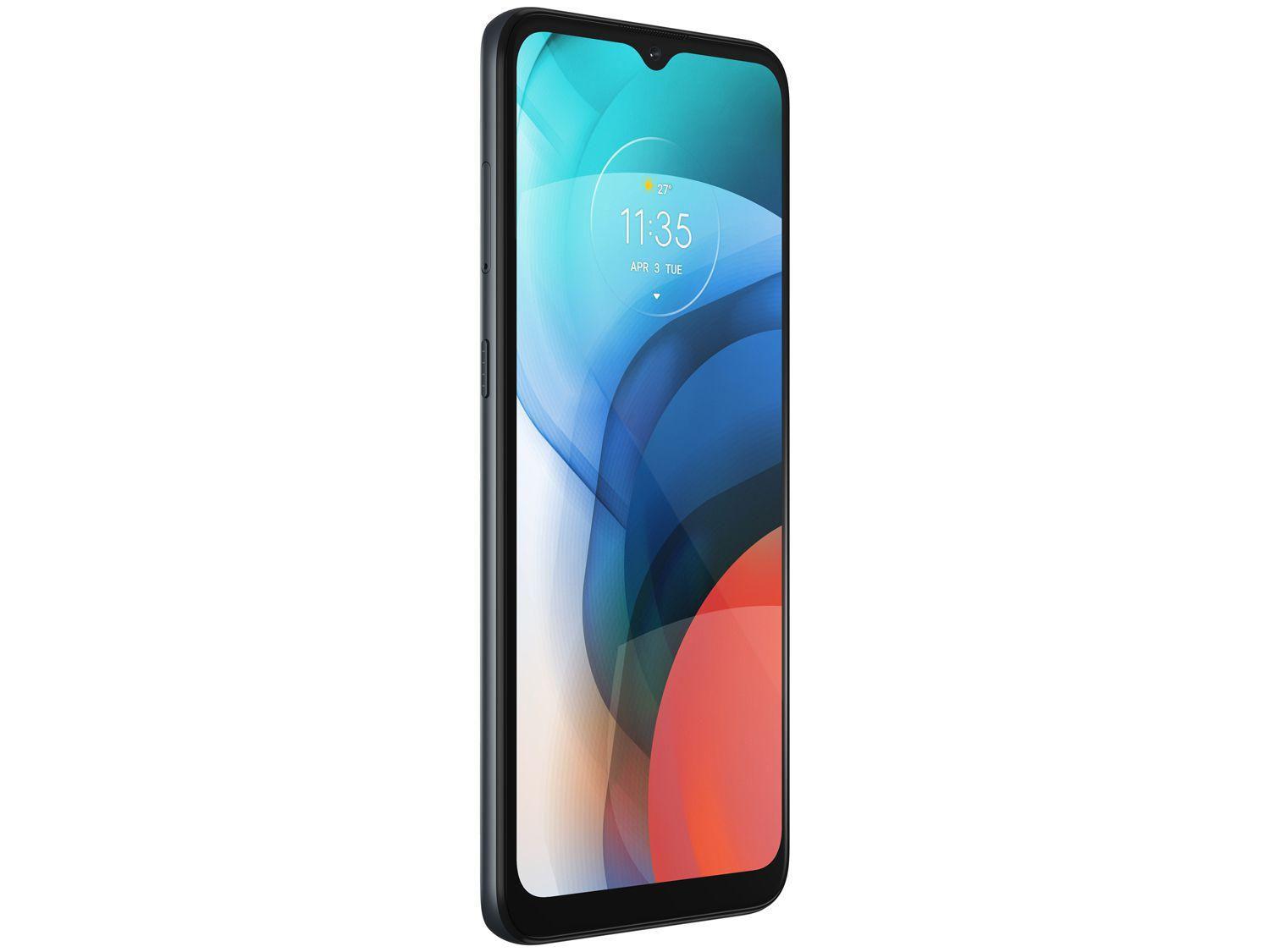 Smartphone Motorola Moto E7 32GB Cinza Metálico 4G Octa-Core 2GB RAM 6,5” Câm. Dupla + Selfie 5MP