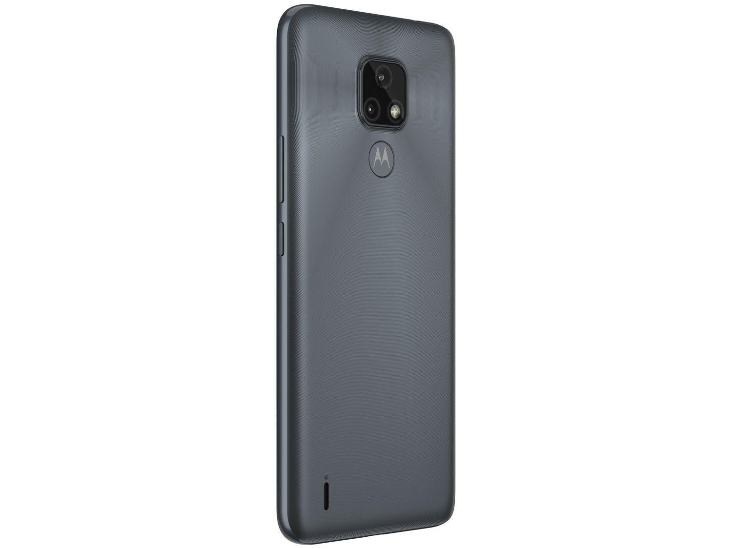 Smartphone Motorola Moto E7 32GB Cinza Metálico 4G Octa-Core 2GB RAM 6,5” Câm. Dupla + Selfie 5MP