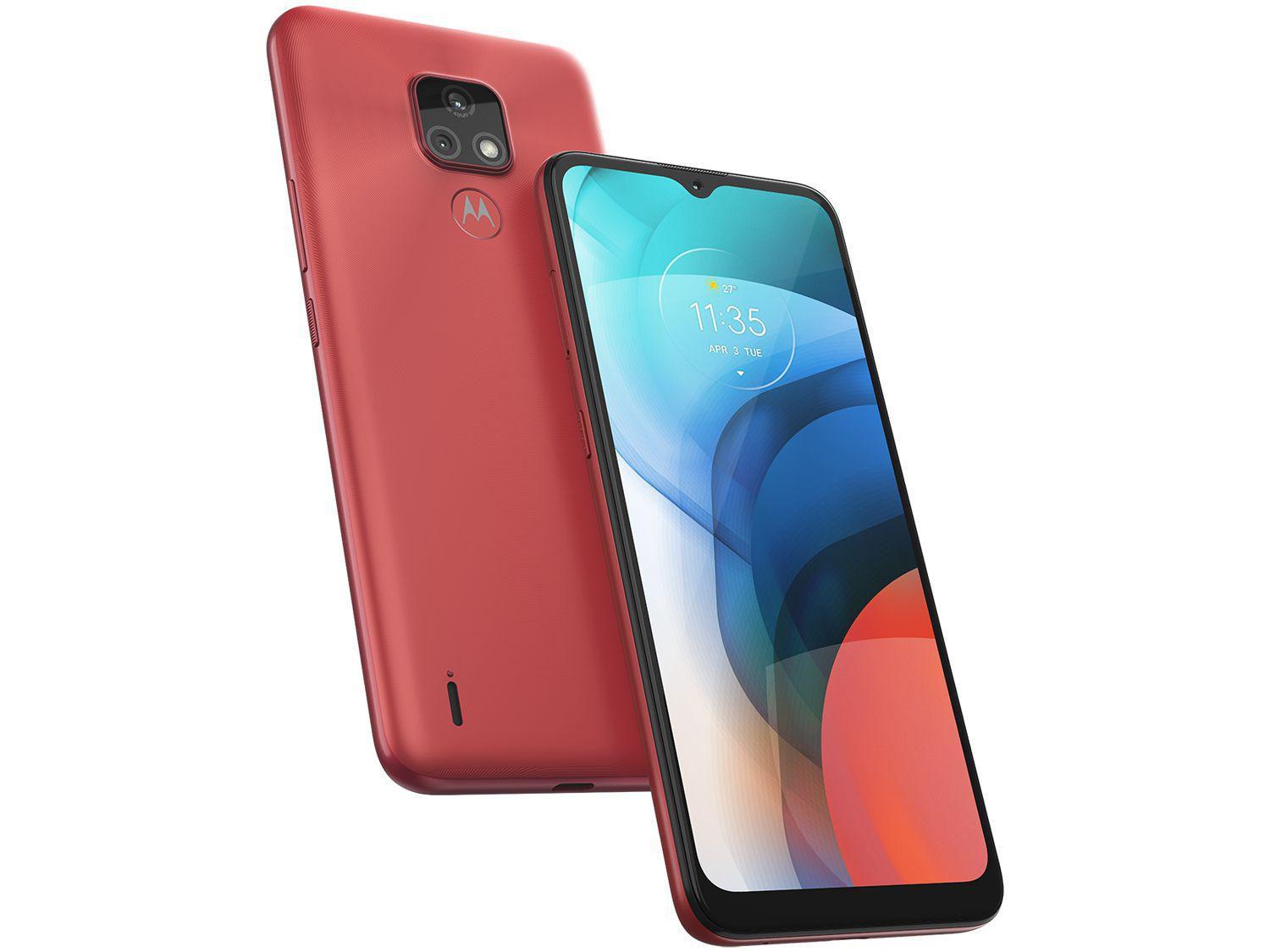 Smartphone Motorola Moto E7 64GB Cobre 4G Octa-Core 2GB RAM 6,5” Câm. Dupla + Selfie 5MP