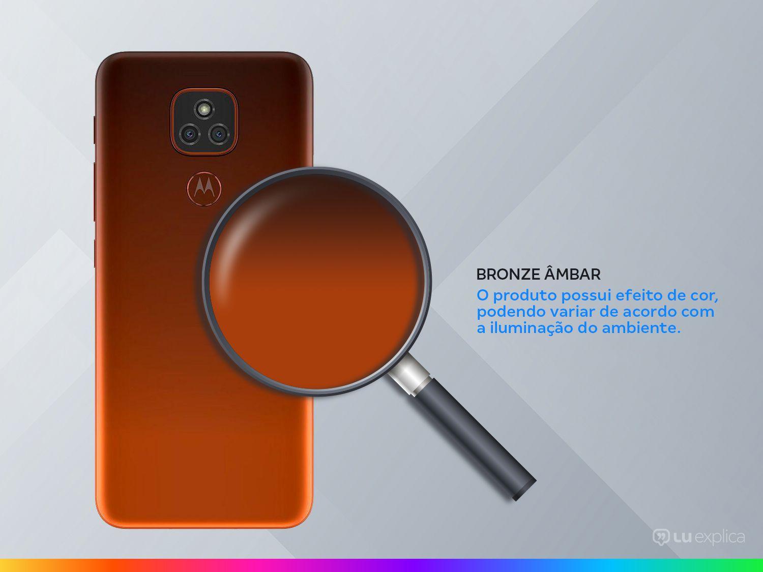 Smartphone Motorola Moto E7 Plus 64GB Bronze Âmbar