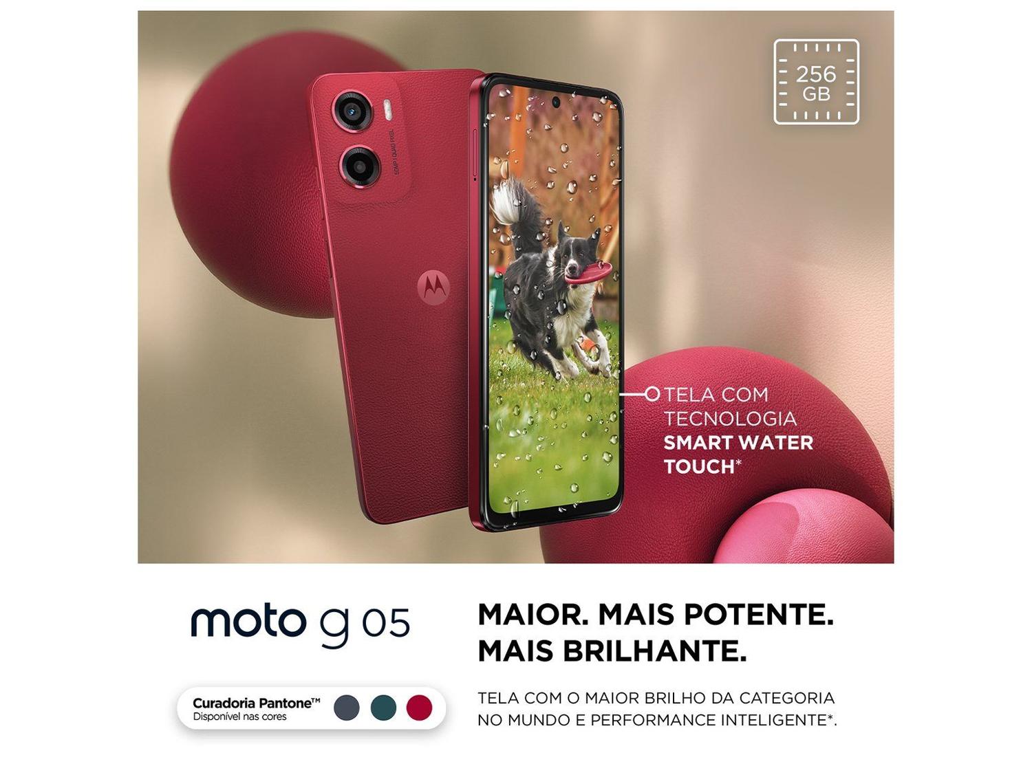 Smartphone Motorola Moto g05 256GB 4GB RAM Vermelho 6,7