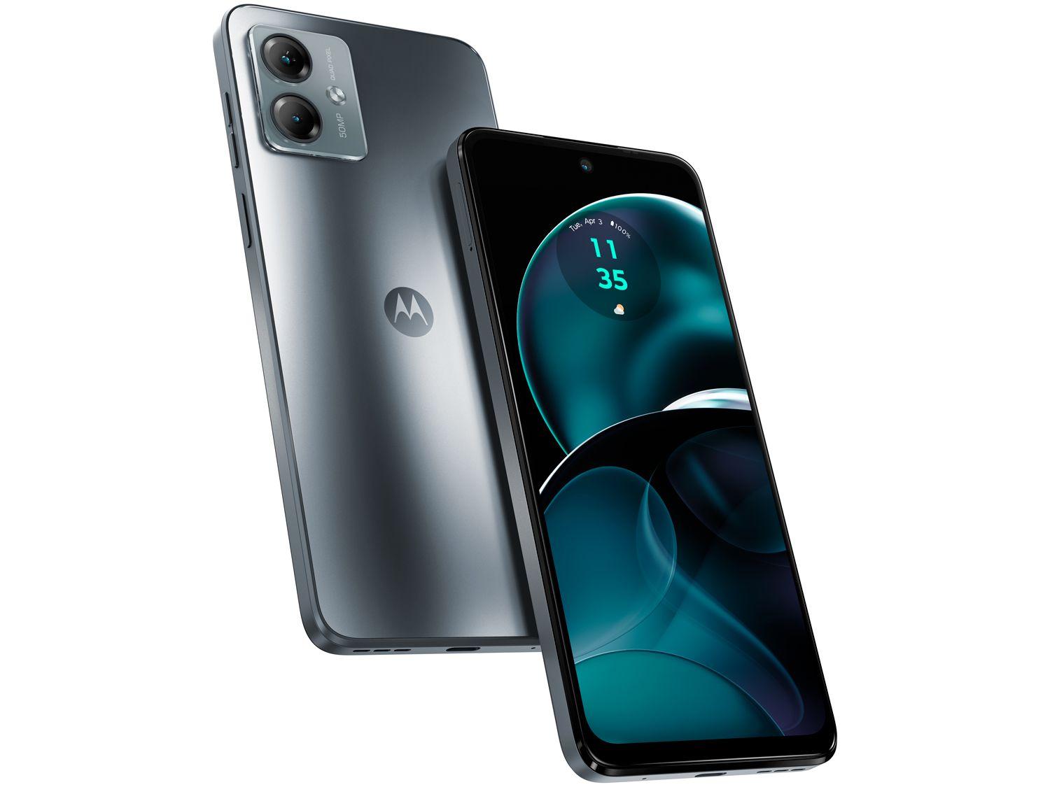 Smartphone Motorola Moto G14 128GB Grafite 4G Octa-Core 4 GB RAM 6,5" Câm. Dupla + Selfie 8MP Dual Nano SIM
