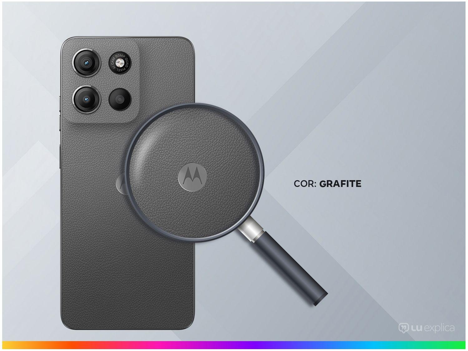 Smartphone Motorola Moto G15 256GB Grafite 4G 4GB RAM 6,7" Câm. Dupla Selfie 8MP