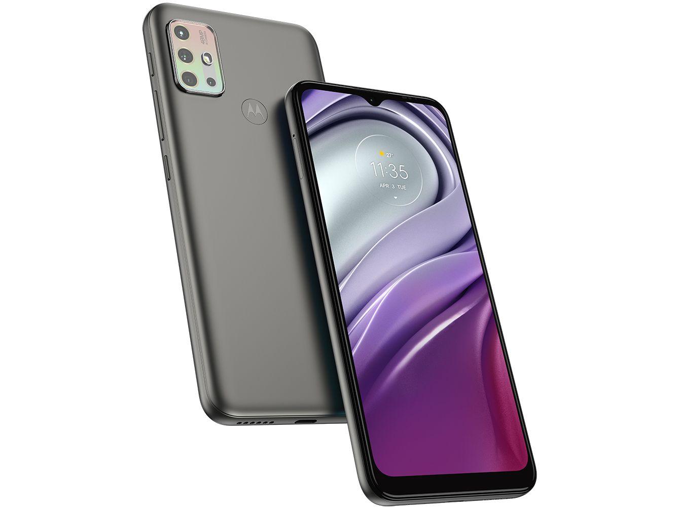 Smartphone Motorola Moto G20 64GB Grafite 4G 4GB RAM Tela 6,5” Câm. Quadrupla + Câm Selfie 13MP