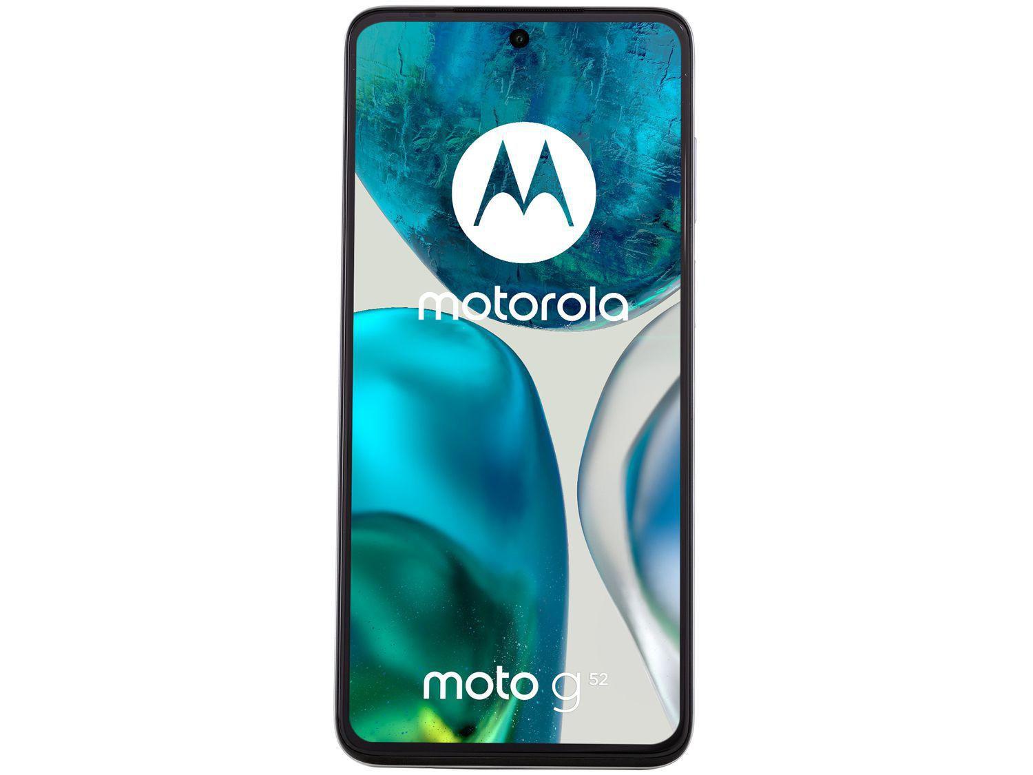 Smartphone Motorola Moto G52 128GB Branco 4G Octa-Core 4GB RAM 6,6” Câm. Tripla + Selfie 16MP