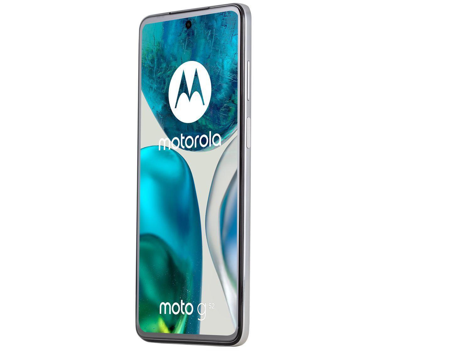 Smartphone Motorola Moto G52 128GB Branco 4G Octa-Core 4GB RAM 6,6” Câm. Tripla + Selfie 16MP