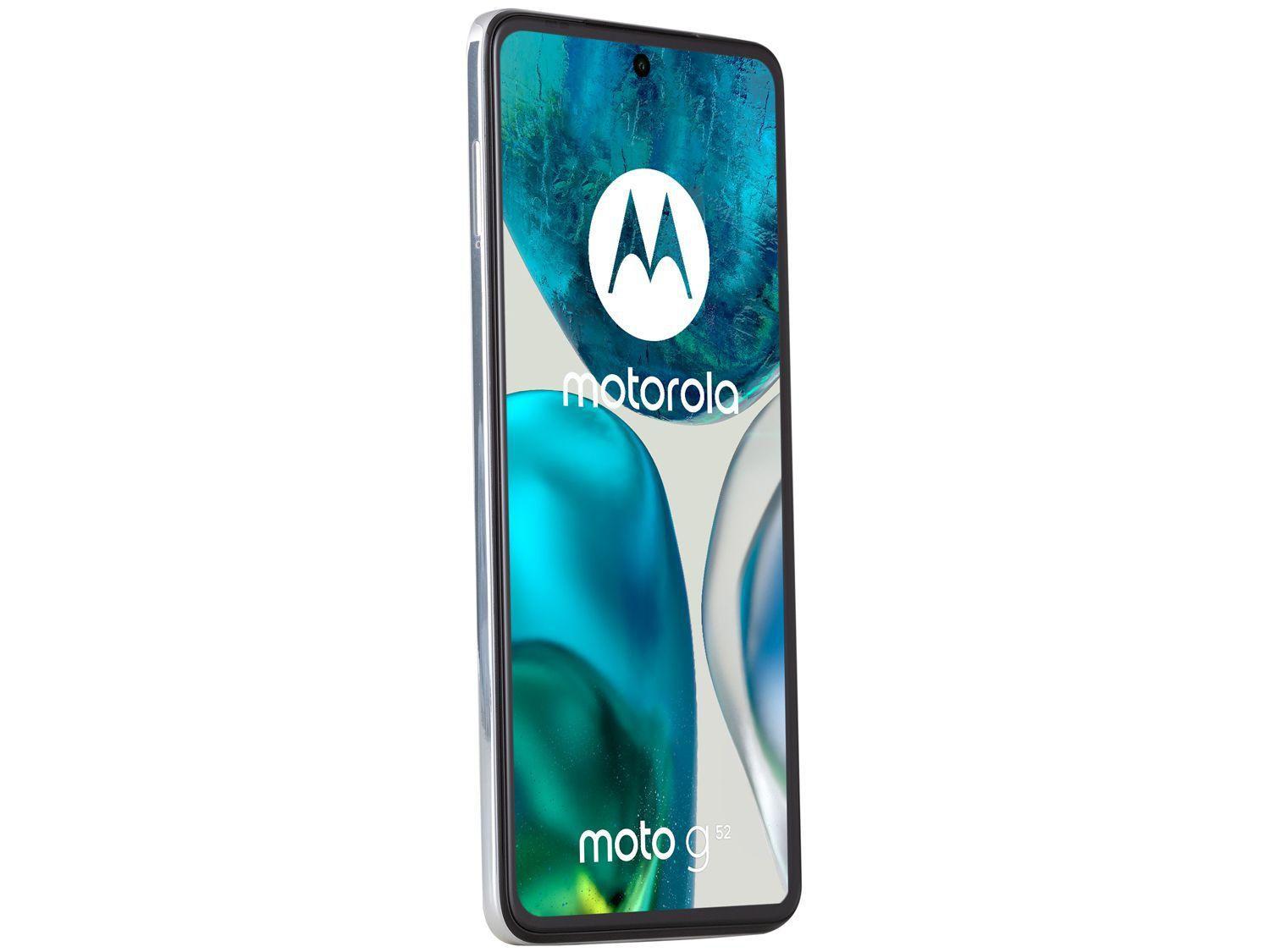 Smartphone Motorola Moto G52 128GB Branco 4G Octa-Core 4GB RAM 6,6” Câm. Tripla + Selfie 16MP