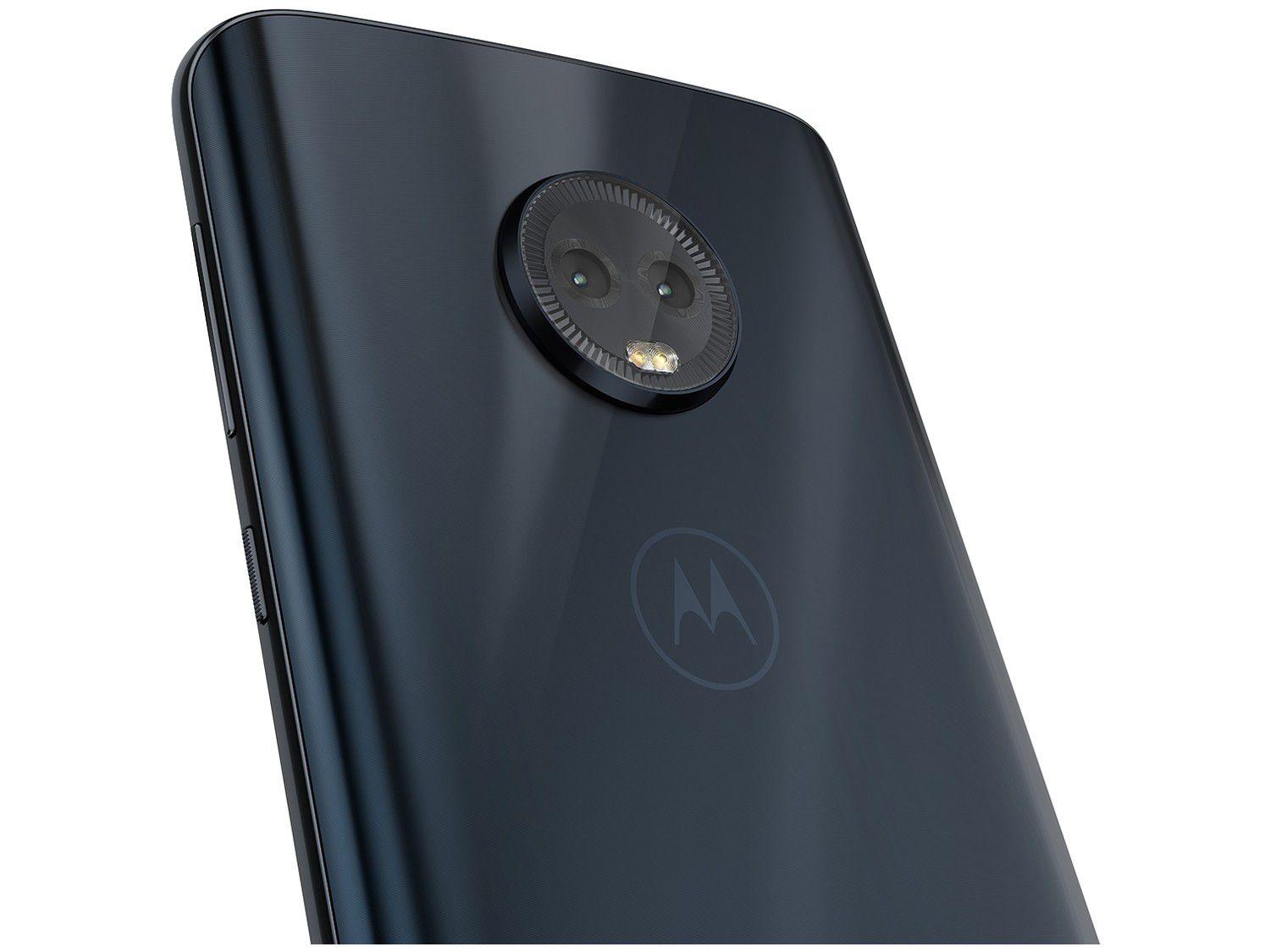 Smartphone Motorola Moto G6 Plus 64GB Indigo 4G 4GB RAM Tela 5,93” Câm. Dupla+ Câm. Selfie 8MP Smartphone Motorola Moto G6 Plus 64GB Indigo 4G 4GB RAM Tela 5,93” Câm. Dupla+ Câm. Selfie 8MP