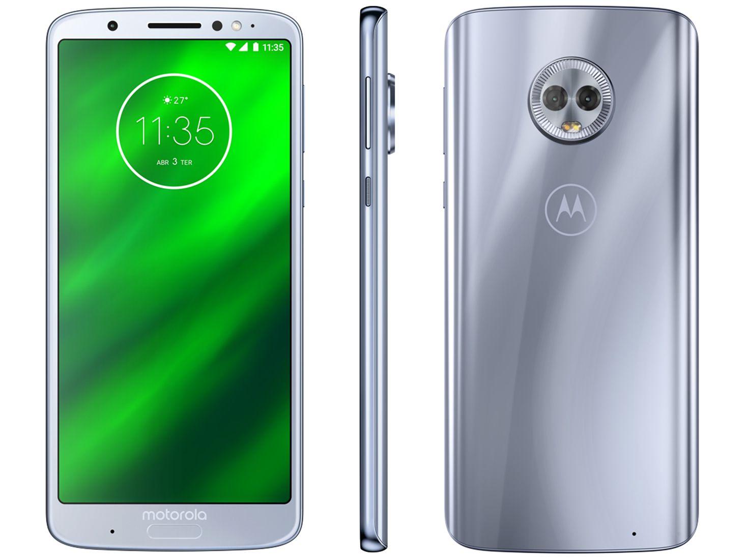 Smartphone Motorola Moto G6 Plus 64GB Topazio Dual Chip 4G Cam. 12MP e 5MP Selfie 8MP Flash Moto G6 Magazine Luiza