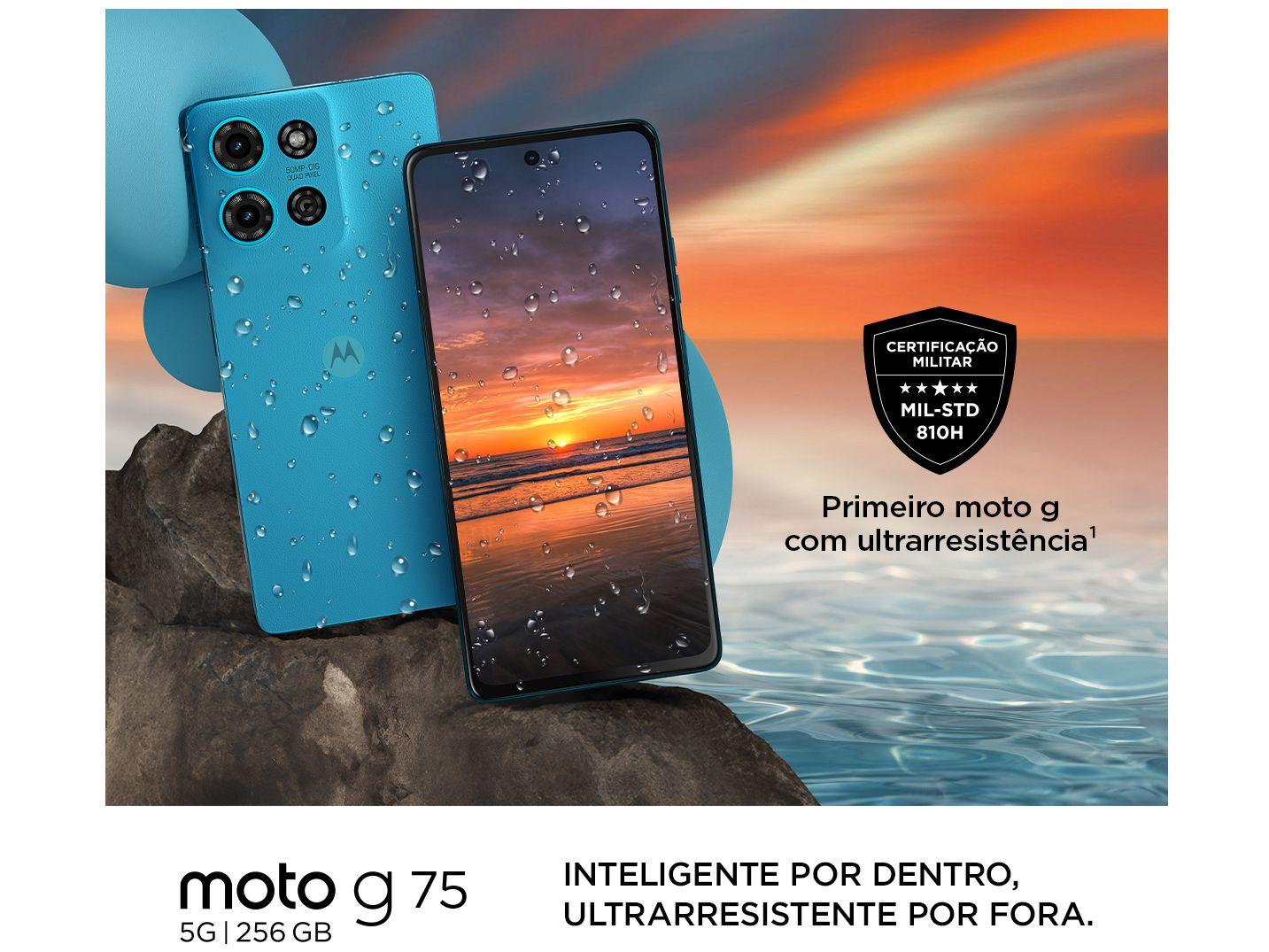 Smartphone Motorola Moto G75 256GB Preto 5G 8GB RAM 6,8
